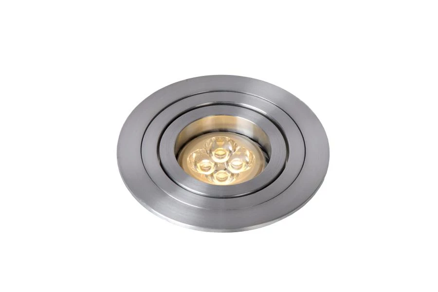 Lucide TUBE - Recessed spotlight - Ø 9,2 cm - 1xGU10 - Satin Chrome - detail 2